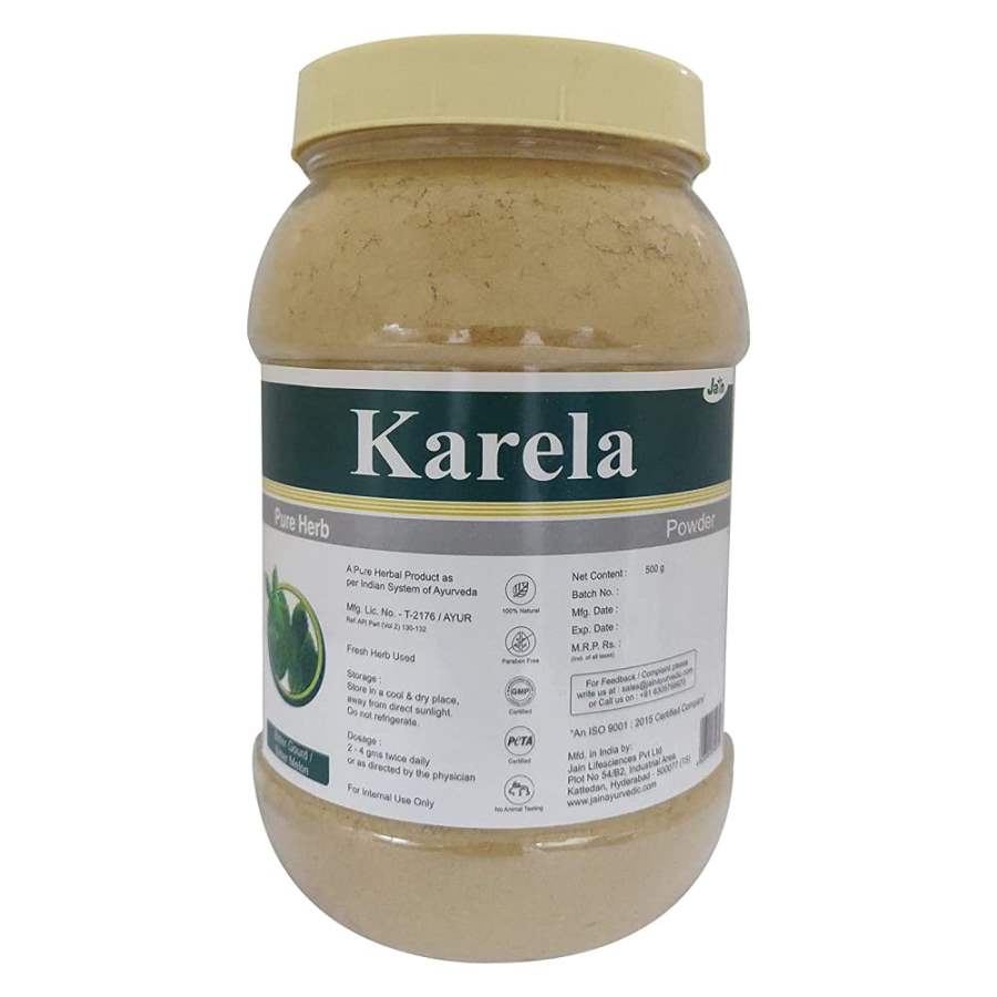 Jain Ayurveda Jain Karela (Momordica Charantia/Bitter Gourd) Powder - 500 g