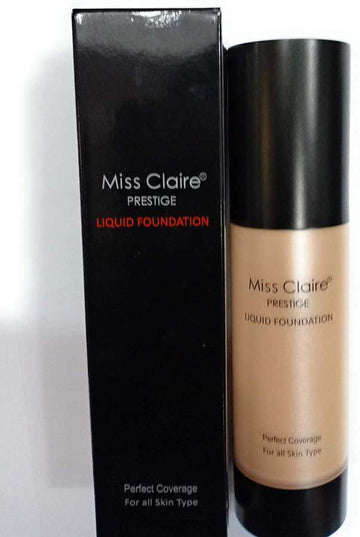 Miss Claire Prestige Liquid Foundation Perfect Coverage, 21 Natural Beige