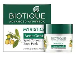 Biotique Myristica Acne Control Spot Correction Face Pack - 20 GM