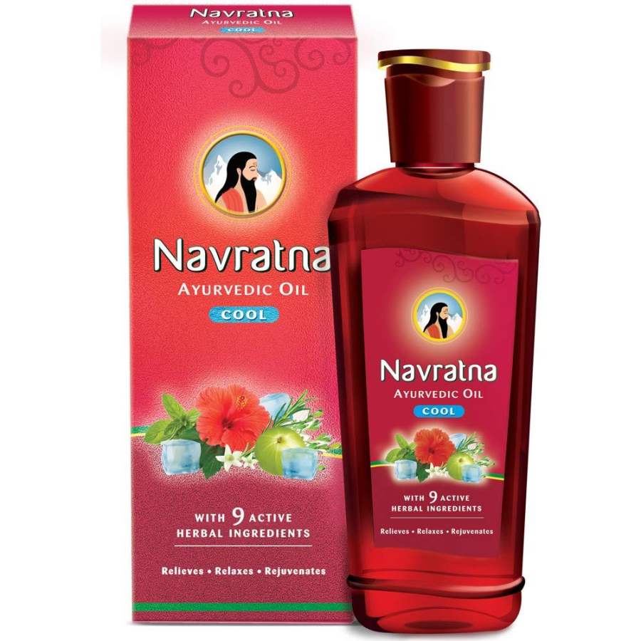 Emami Navratna cool hair oil with 9 herbal ingredients