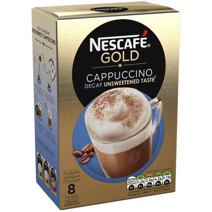 Nescafe Gold Decaf Cappuccino Unsweetened Coffee