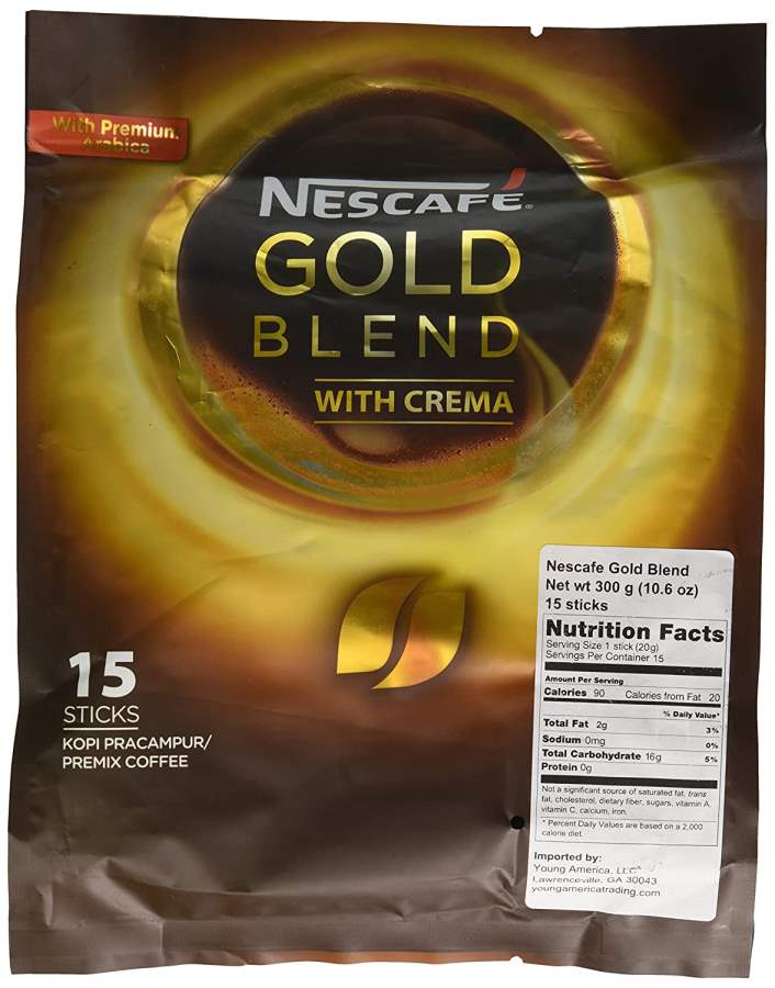 Nescafe Gold Blend Instant Coffee (15 Single Serve Sticks)