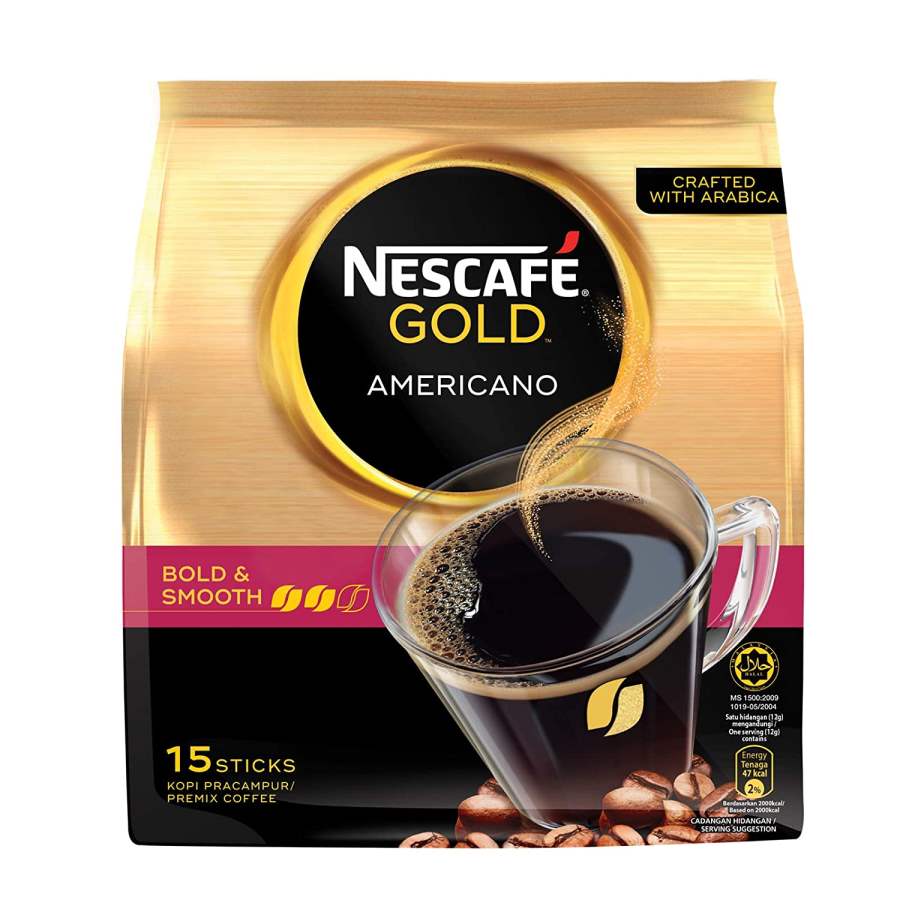 Nescafe Gold Americano - Premix Coffee - 15 Sticks x 12g