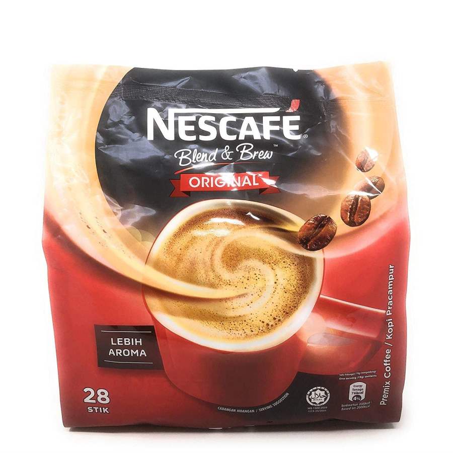 Nescafe Blend & Brew 3in1 Original Coffee, 28 Sticks - 532g (28x19g)