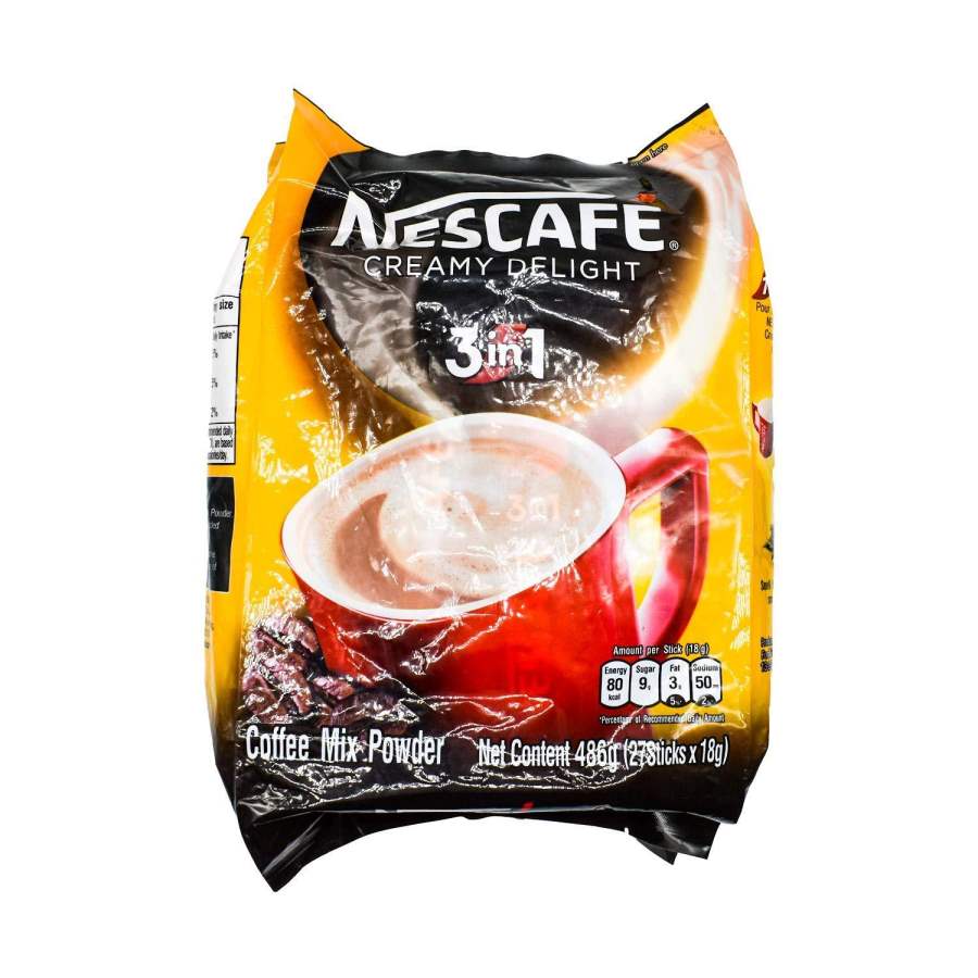Nescafe Nescaf Creamy Delight 3 in 1 Coffee Mix Powder Packet (27 X 18 g, 486 g)