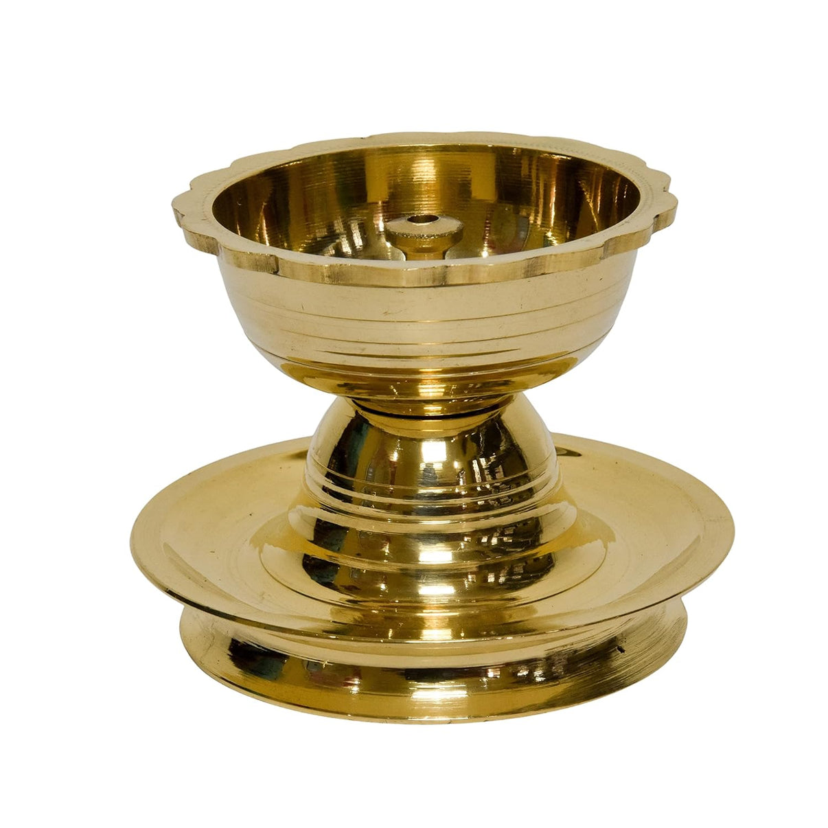 Brass Udupi Nanda Oil Lamp 2.5 Inches AtoZ Indian Products