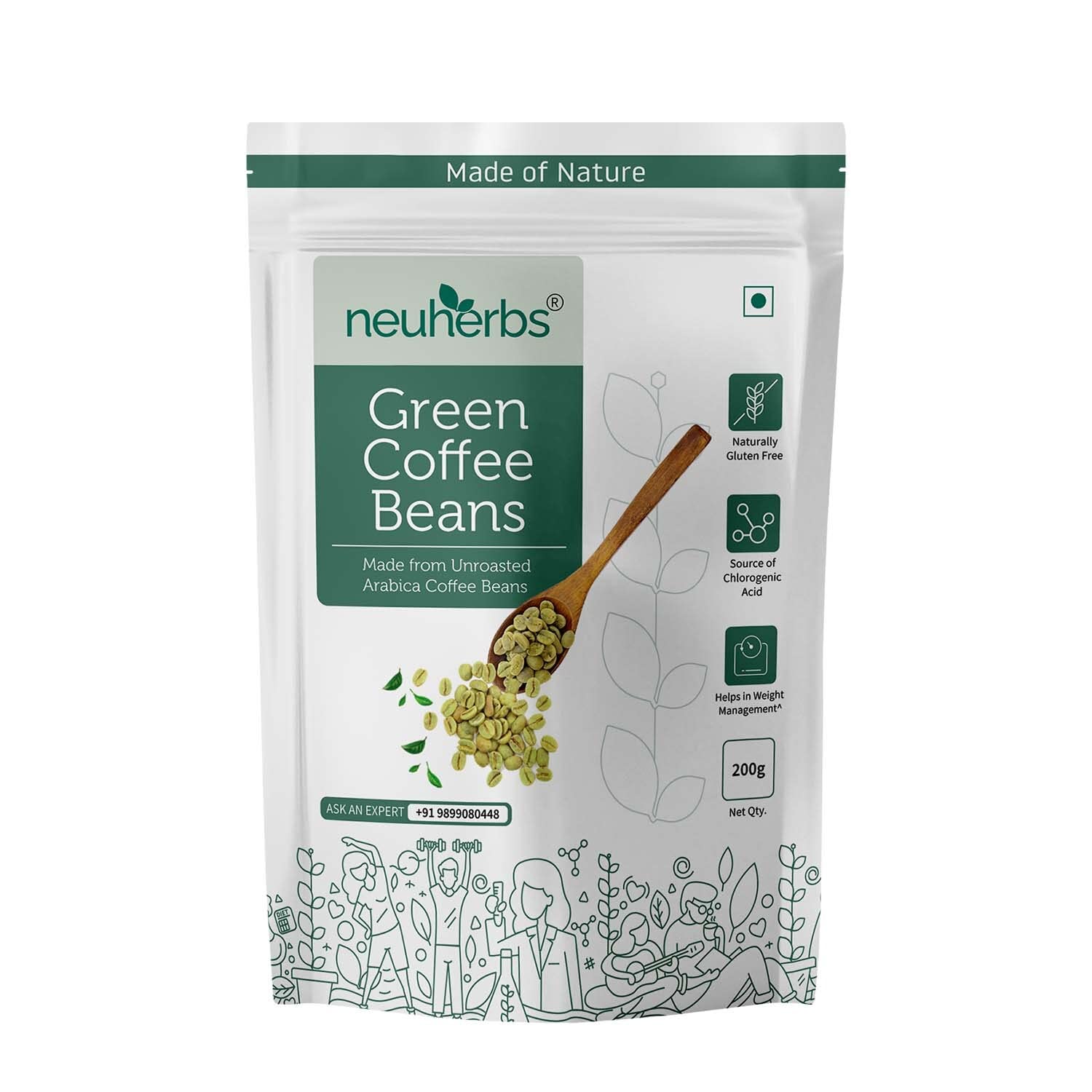neuherbs Unroasted Arabica Green Coffee Beans