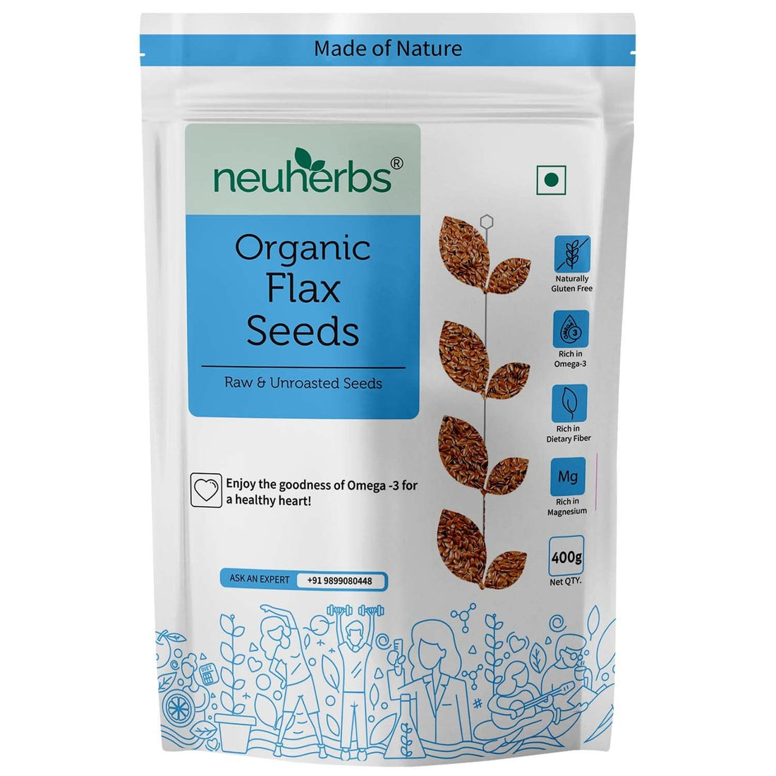neuherbs Unroasted Flax Seeds