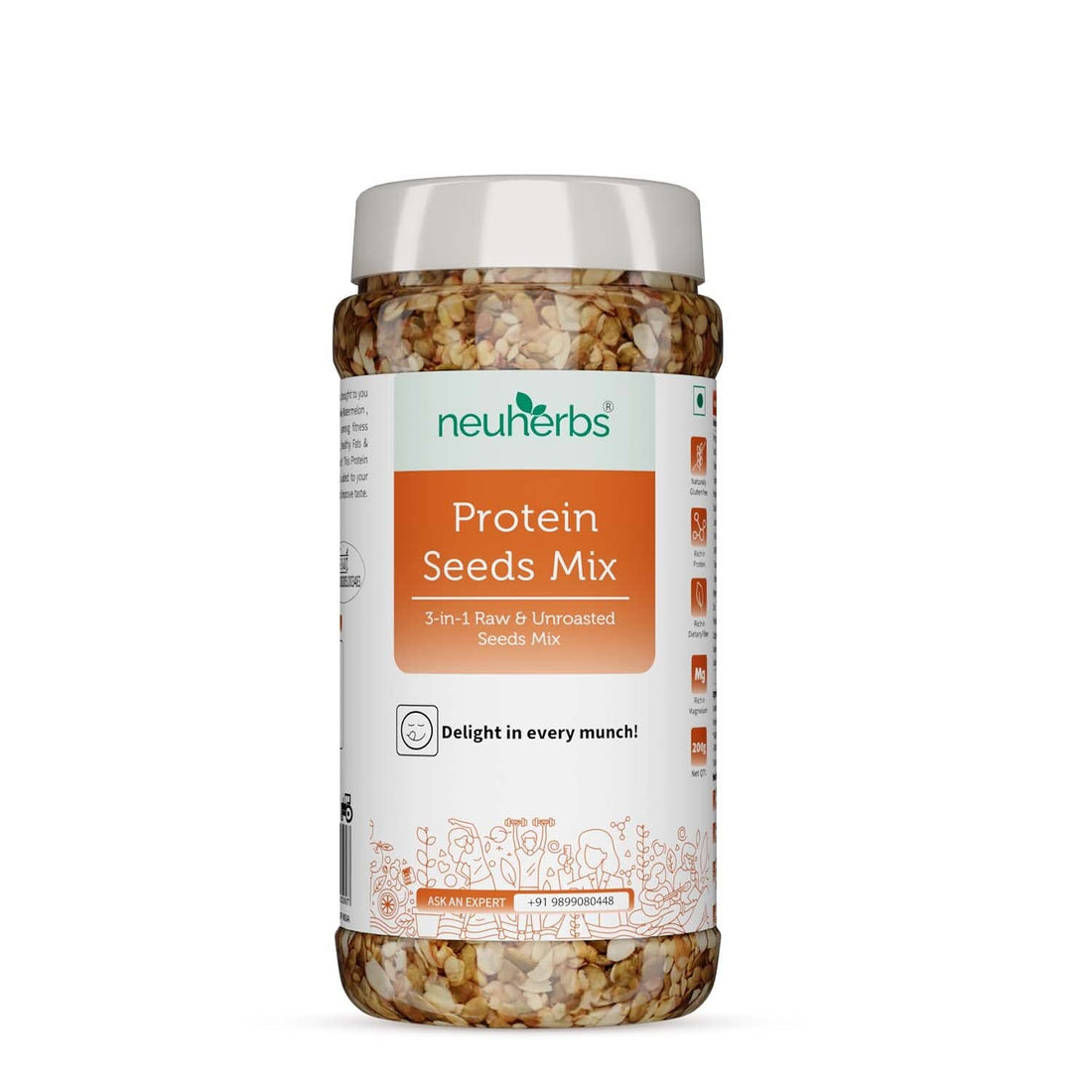 neuherbs 3-in-1 Raw & Unroasted Protein Seeds Mix