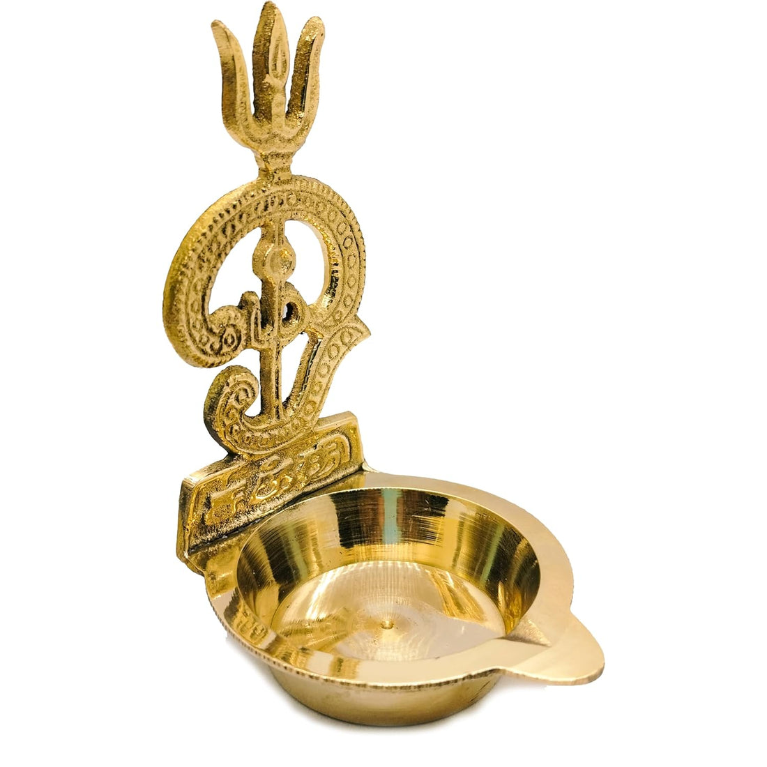 Om Sakthi Soolam Oil Lamp - 4 Inch - Daily Needs Products