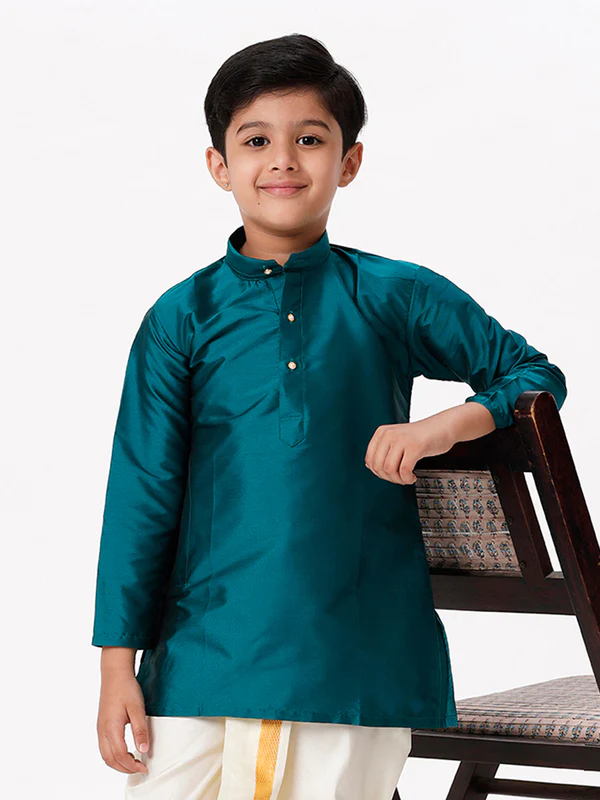 Ramraj Boys Silk Cotton Full Sleeves Kurta - Daily Needs Products