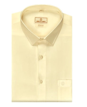 Minister White Art Silk Cream Wedding Shirt - Regular Fit - Vivagam - Daily Needs Products