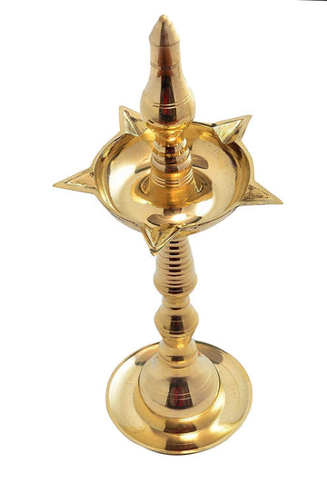 Traditional Brass Kerala Fancy Diya Stand Lamp