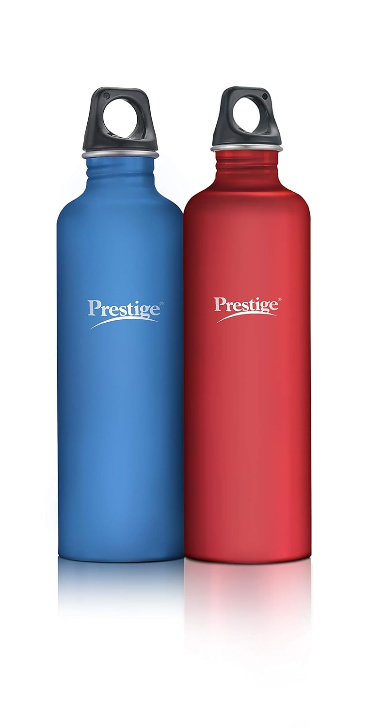 Prestige Single Wall SS Water Bottle PSWBC 14 - Twin Pack - 750 ML - Daily Needs Products