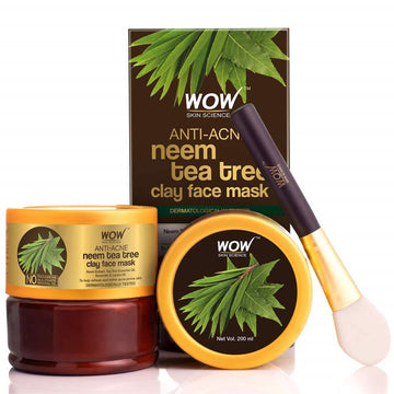 WOW Skin Science Anti-Acne Neem & Tea Tree Clay Face Mask