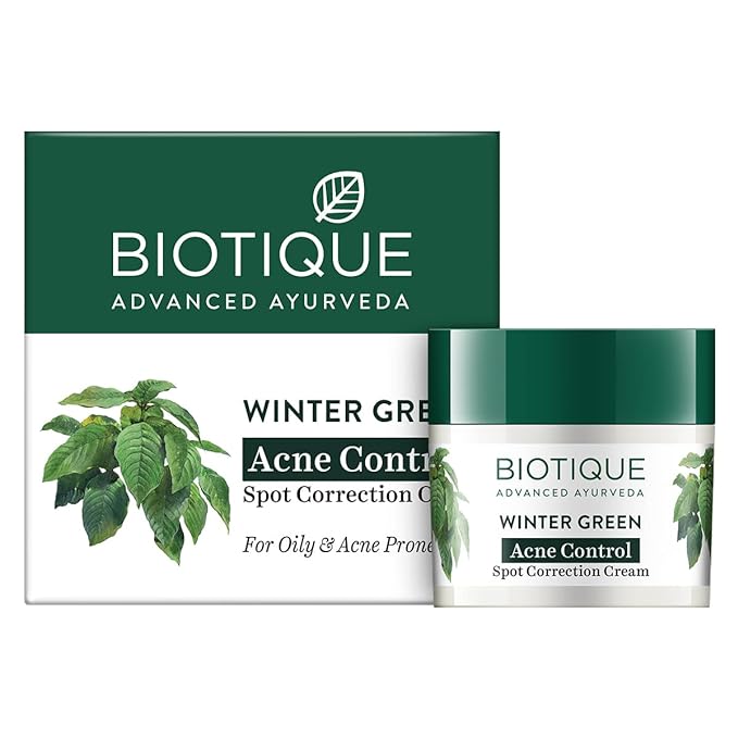 Biotique Winter Green Acne Control Spot Correction Cream - 15 GM