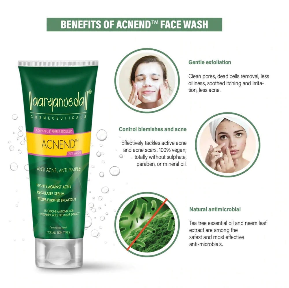 Aaryanveda Advance Pimple Reducer Acnend Face Wash