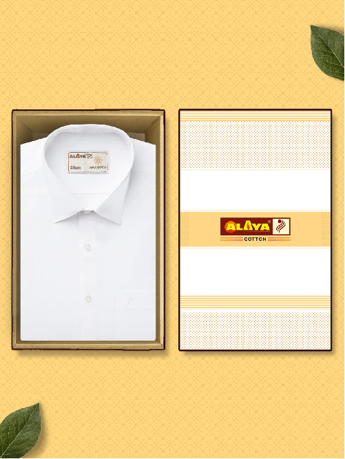 Alaya Cotton Amarjothi Wrinkle free Solid White Regular Shirt - Daily Needs Products