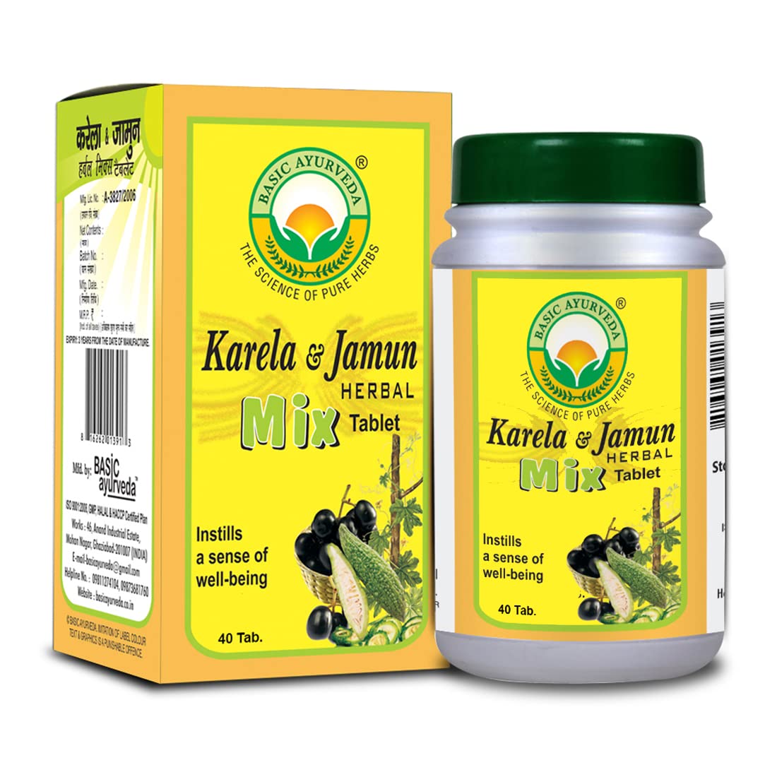 Basic Ayurveda Karela & Jamun Herbal Mix Tablet