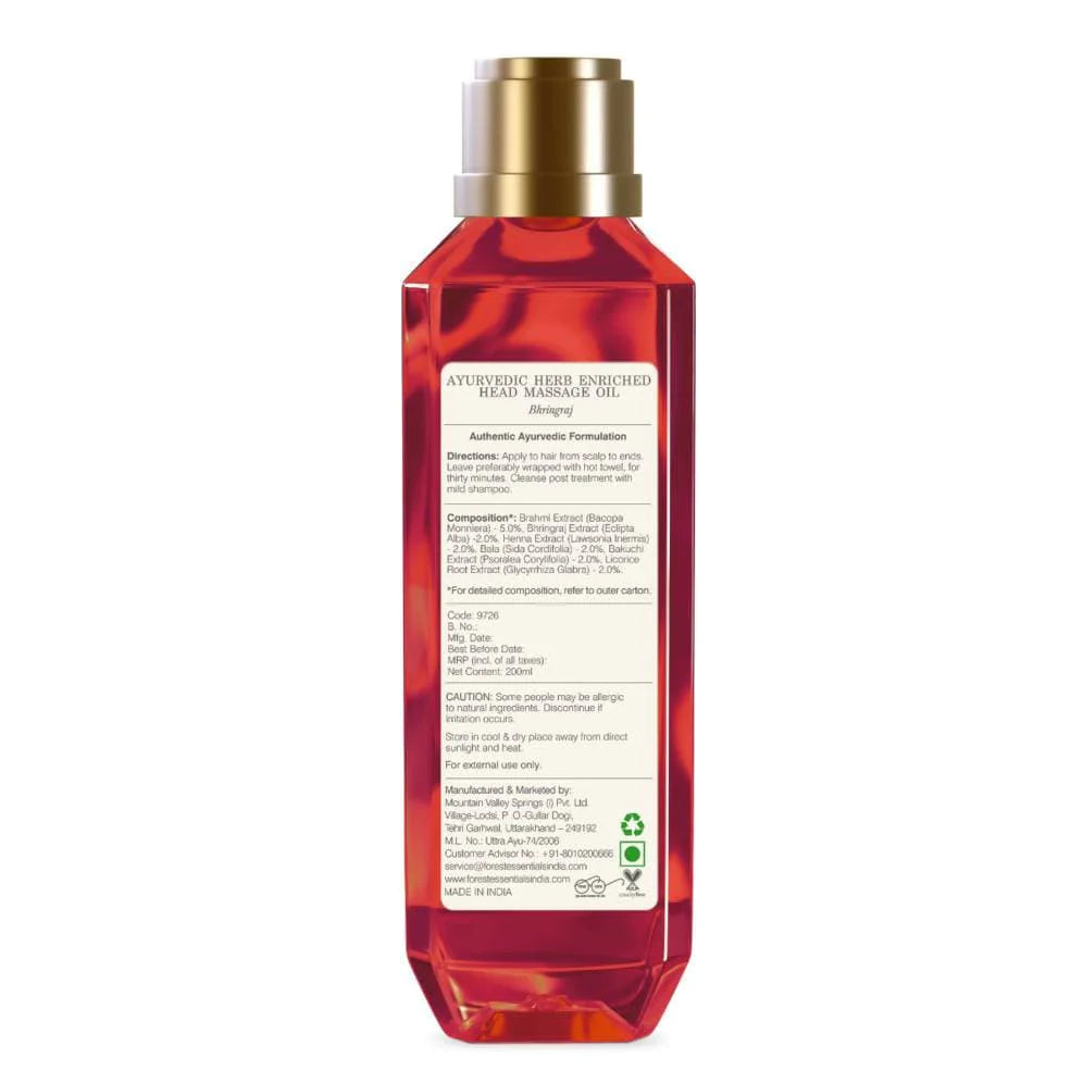 Forest Essentials Ayurvedic Herb Enriched Head Massage Oil Bhringraj