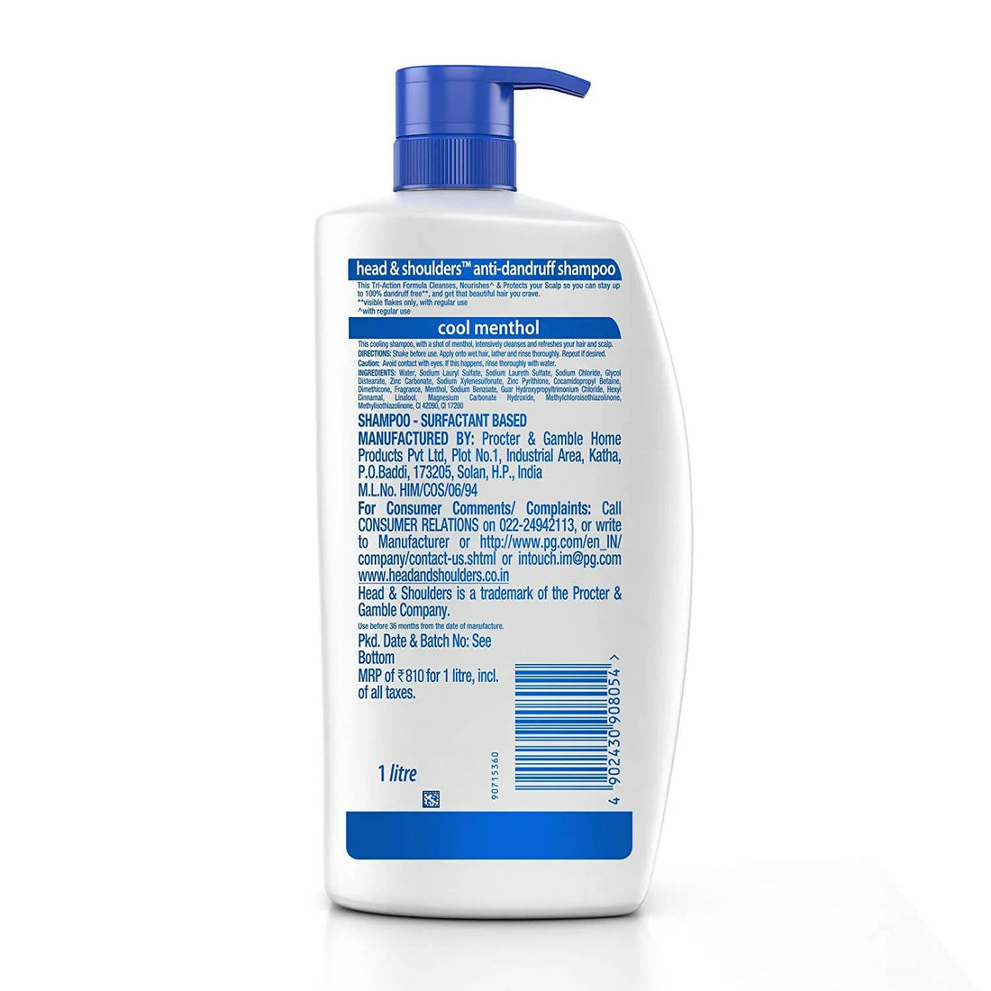 Head and Shoulders Cool Menthol Shampoo