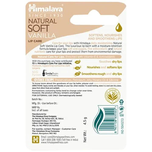 Himalaya Natural Soft Vanilla Lip Care