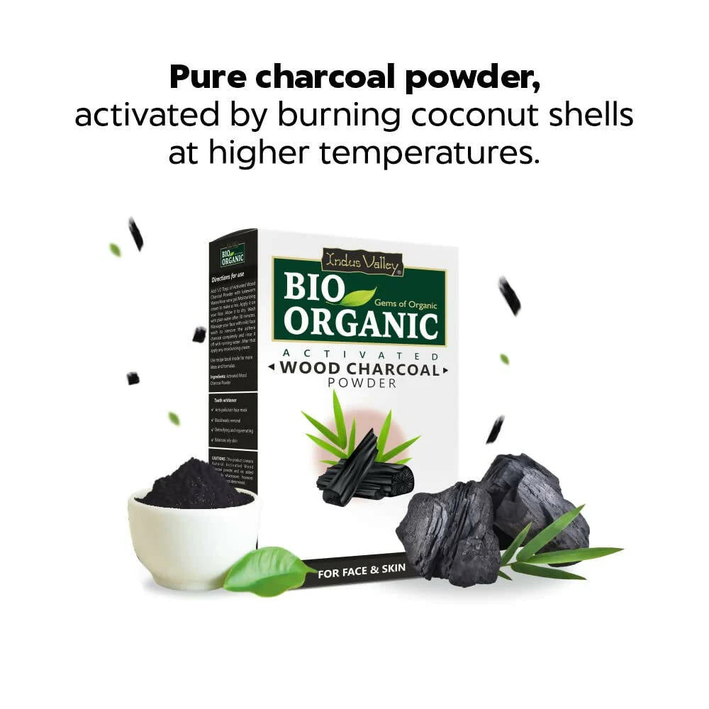 Indus Valley Bio Organic Activated Wood Charcoal Powder