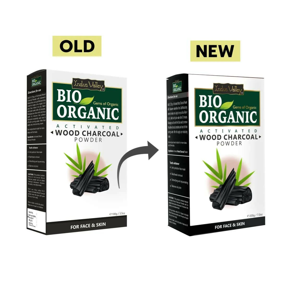 Indus Valley Bio Organic Activated Wood Charcoal Powder
