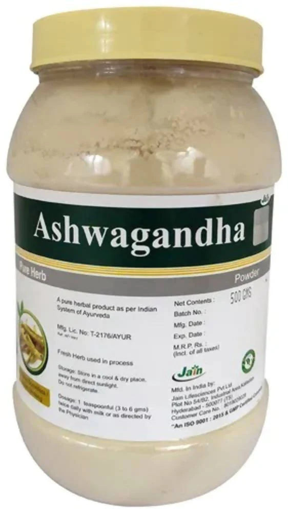 Jain Ayurveda Ashwagandha (Withania Somnifera) Powder - 500 G