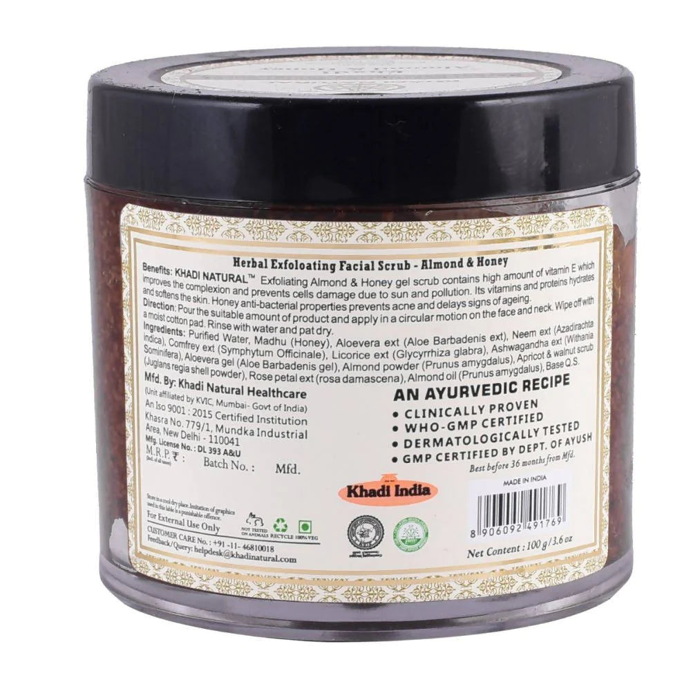 Khadi Natural Almond & Honey Exfoliating Facial Scrub