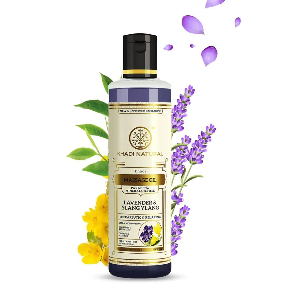 Khadi Natural Lavender & Ylang Ylang massage Oil Paraben & Mineral Oil Free