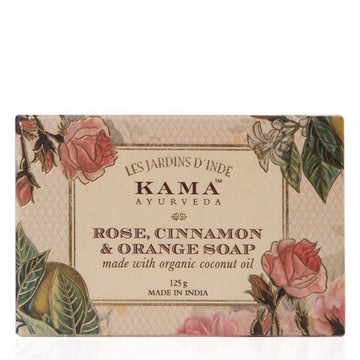 Kama Ayurveda Rose, Orange and Cinnamon Soap with Coconut, Jojoba and Castor Oils