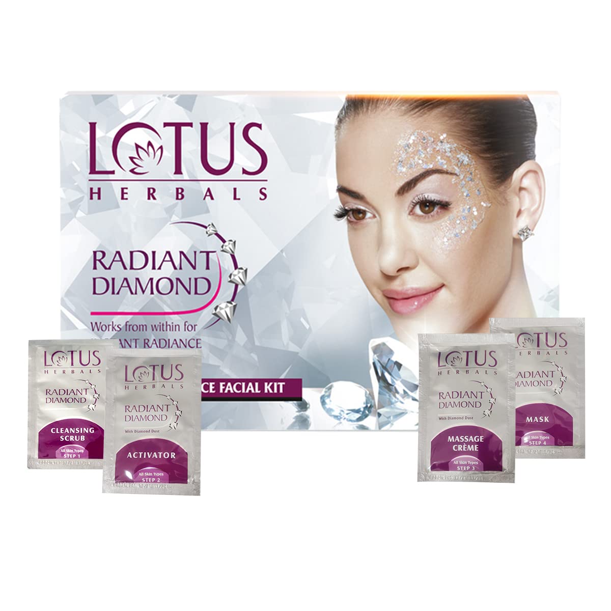 Lotus Herbals Radiant Diamond Cellular Radiance 1 Facial Kit