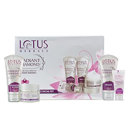 Lotus Herbals Radiant Diamond Cellular Radiance 5 In 1 Facial Kit