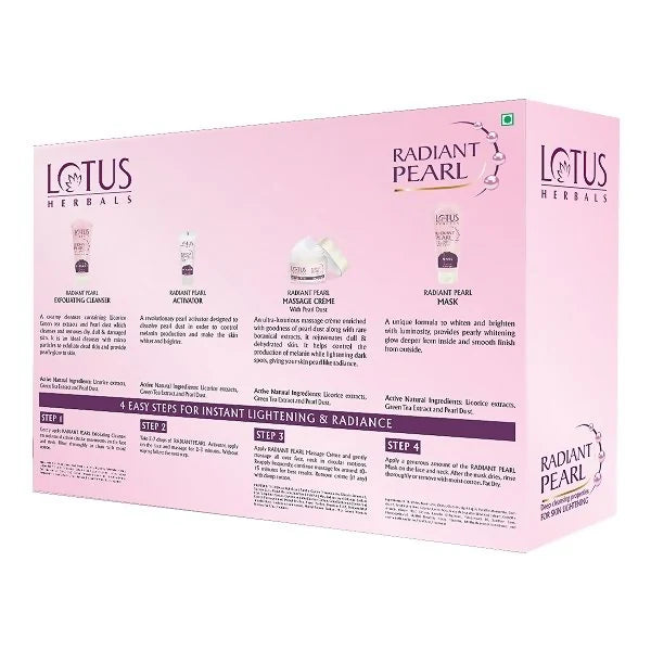 Lotus Herbals Radiant Pearl Cellular 5 in 1 Facial Kit