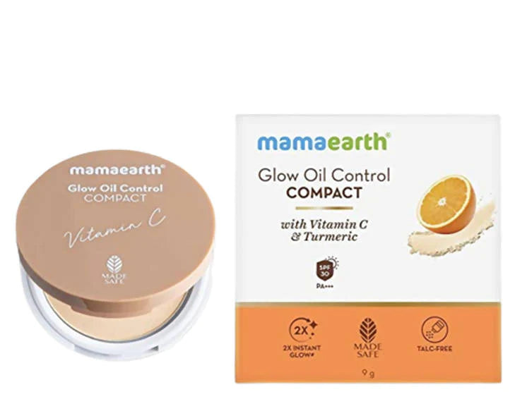 Mamaearth Glow Oil Control Compact With SPF 30 (Creme Glow)
