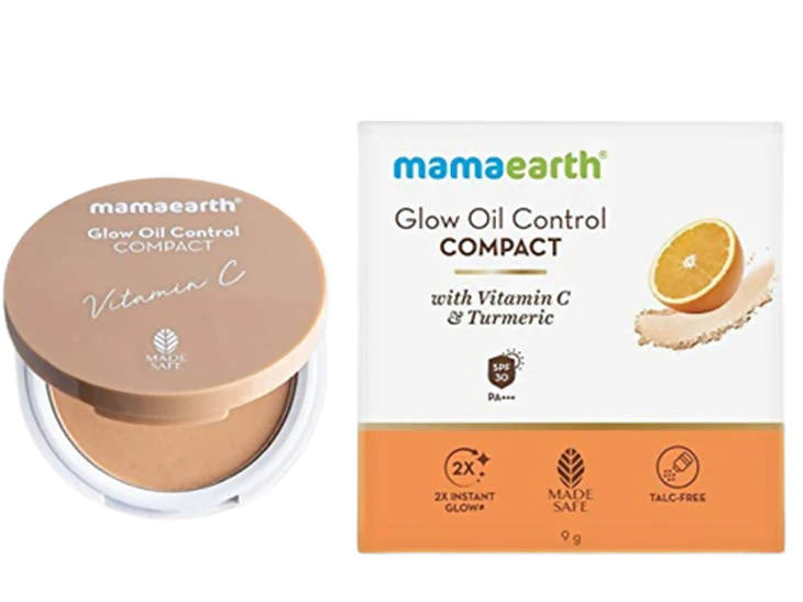 MamaEarth Glow Oil Control Compact With SPF 30 (Nude Glow)