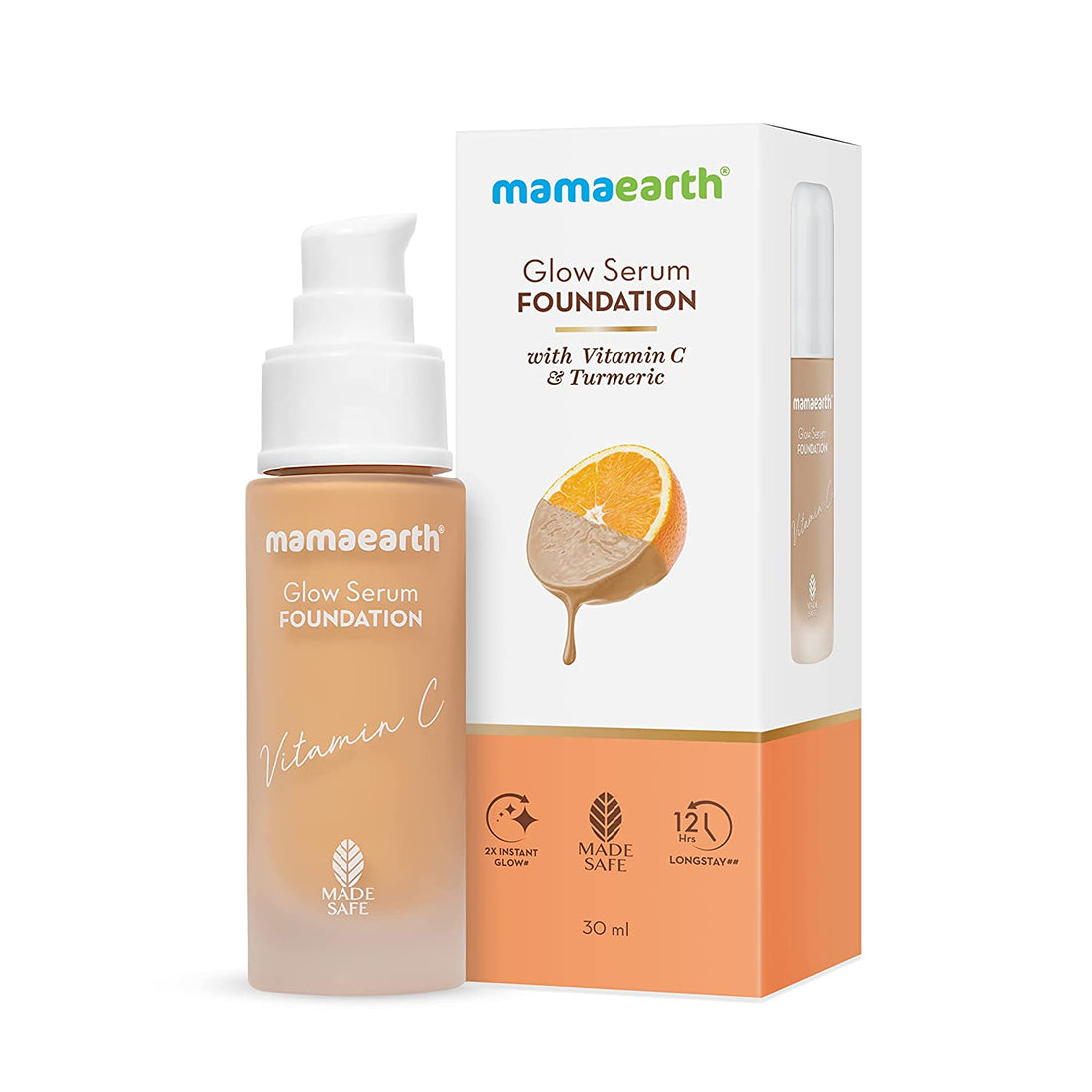 MamaEarth Glow Serum Foundation - Beige Glow