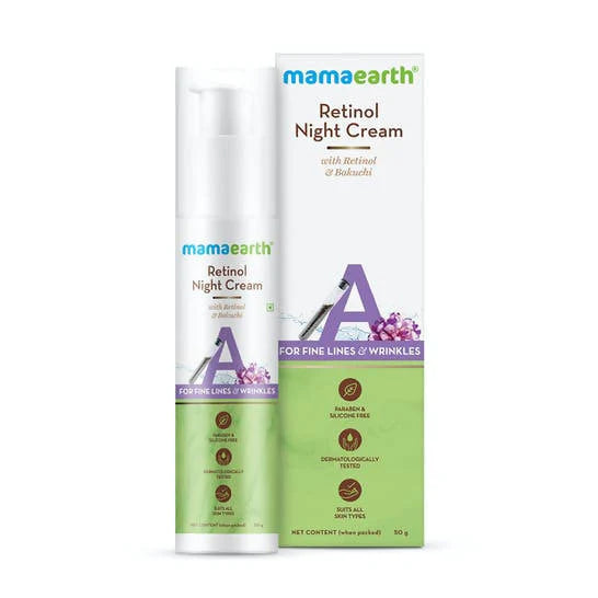 MamaEarth Retinol Night Cream with Retinol & Bakuchi