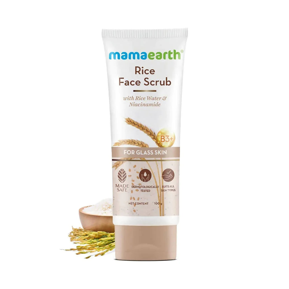 MamaEarth Rice Face Scrub With Rice Water & Niacinamide