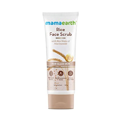 MamaEarth Rice Face Scrub With Rice Water & Niacinamide
