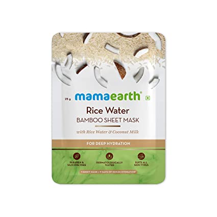 MamaEarth Rice Water Bamboo Sheet Mask
