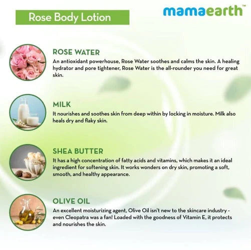 MamaEarth Rose Body Lotion with Rose Water and Milk