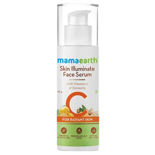 Mamaearth Skin Illuminate Face Serum With Vitamin C & Turmeric For Radiant Skin