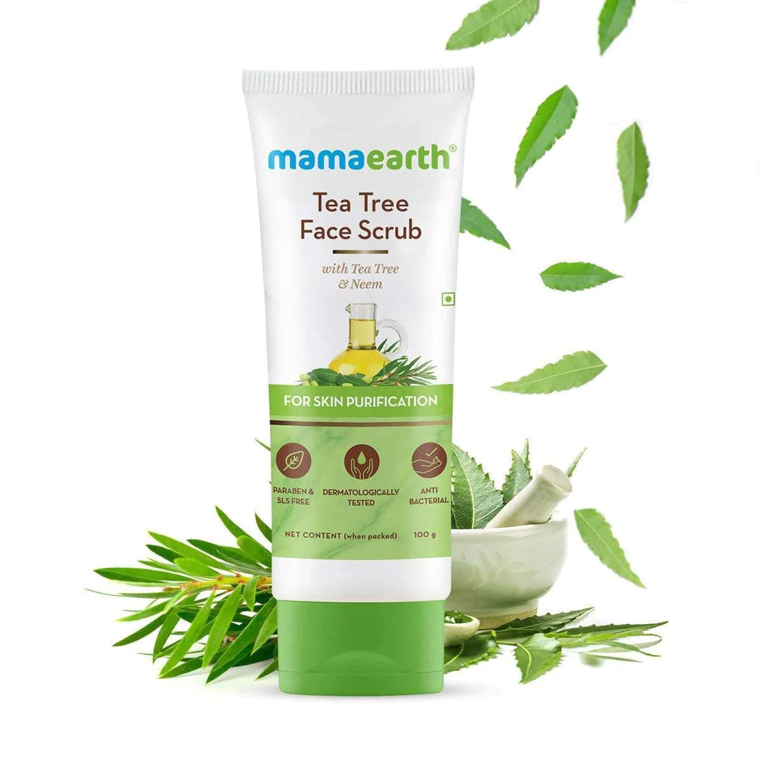 MamaEarth Tea Tree Face Scrub For Skin Purification