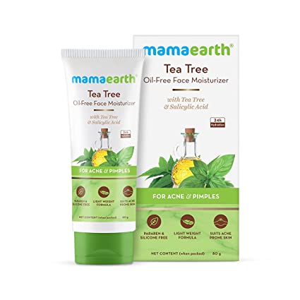 MamaEarth Tea Tree Oil-Free Face Moisturizer For Acne And Pimples