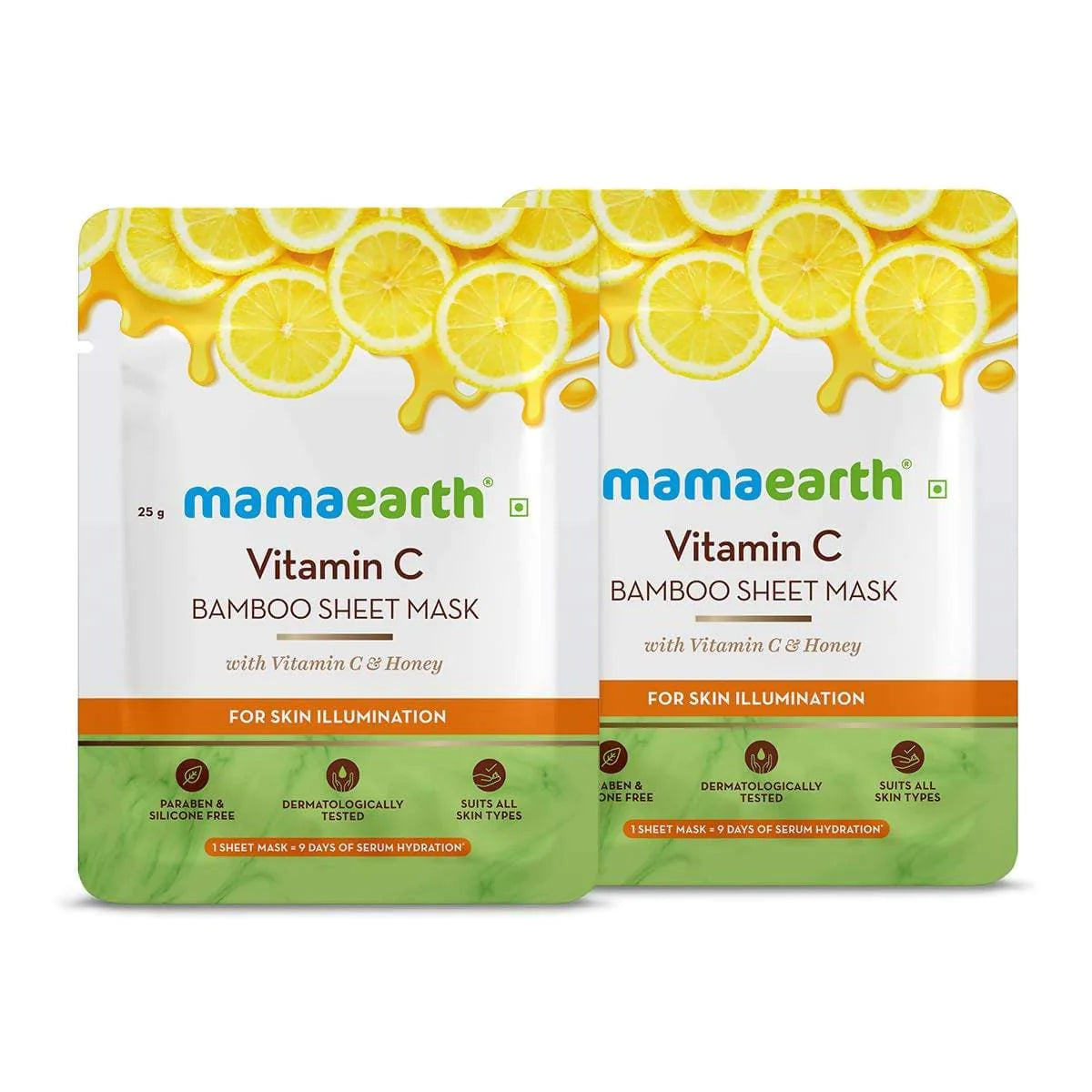 Mamaearth Vitamin C Bamboo Sheet Mask For Skin Illumination