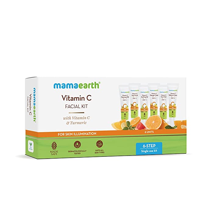 MamaEarth Vitamin C Facial Kit with Vitamin C & Turmeric for Skin Illumination