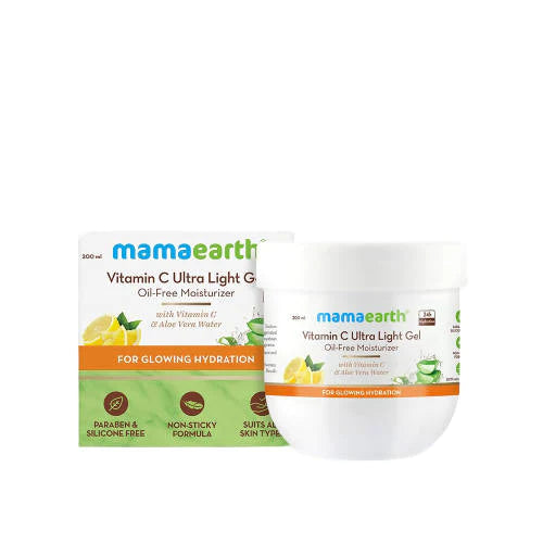 Mamaearth Vitamin C Ultra Light Gel Oil-Free Moisturizer For Glowing Hydration