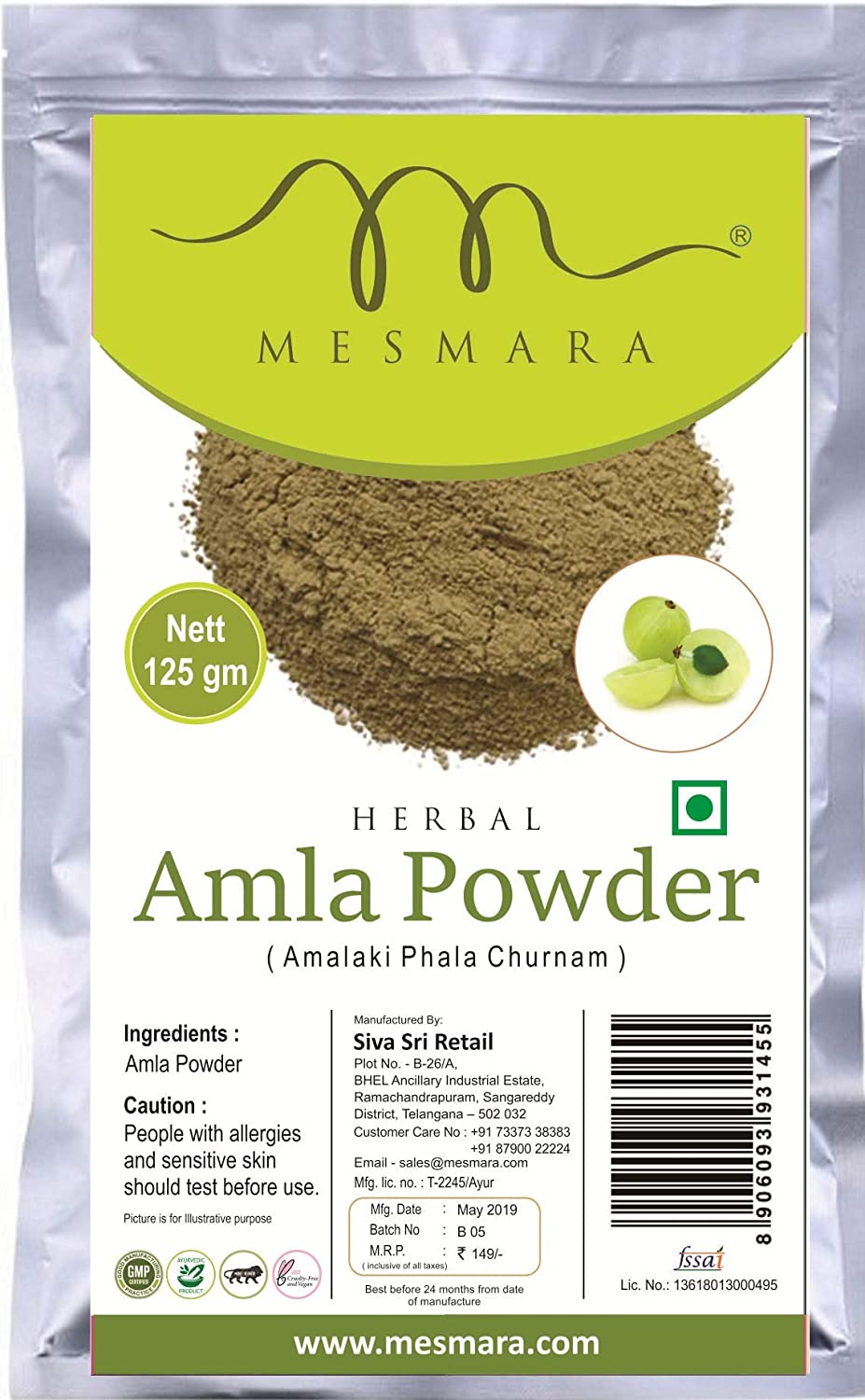 Mesmara Herbal Amla Powder